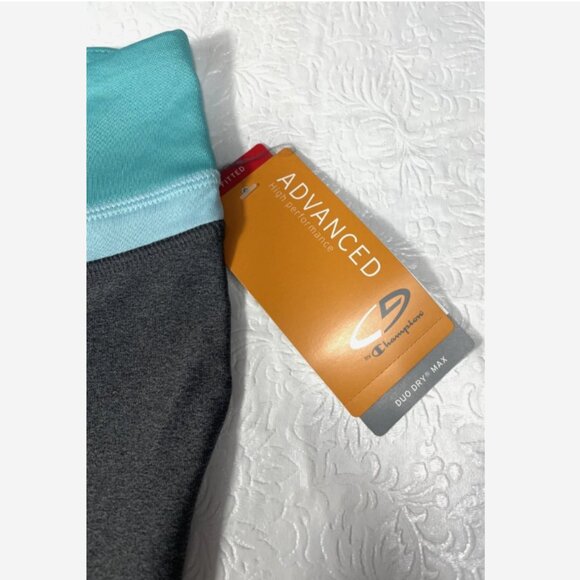 Champion High Performance Capri Leggings Gray Blue XXL NWT Fitted Activewear - Picture 5 of 11